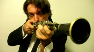 Portrait in suit with clarinet